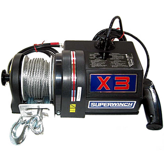 Seilwinde Gleichstrommotor Typ X3 Seil & Haken 24 V